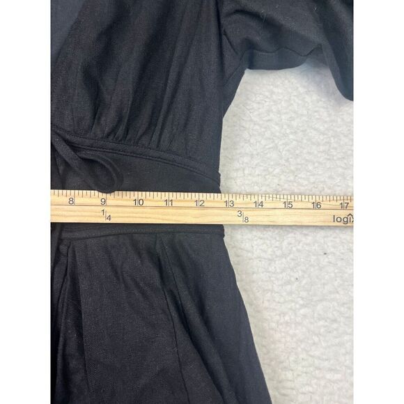 Revolve X House‎ of Harlow 1960 Black Puff Sleeve Peasant Dress Fit Flare US 0 - Picture 7 of 11